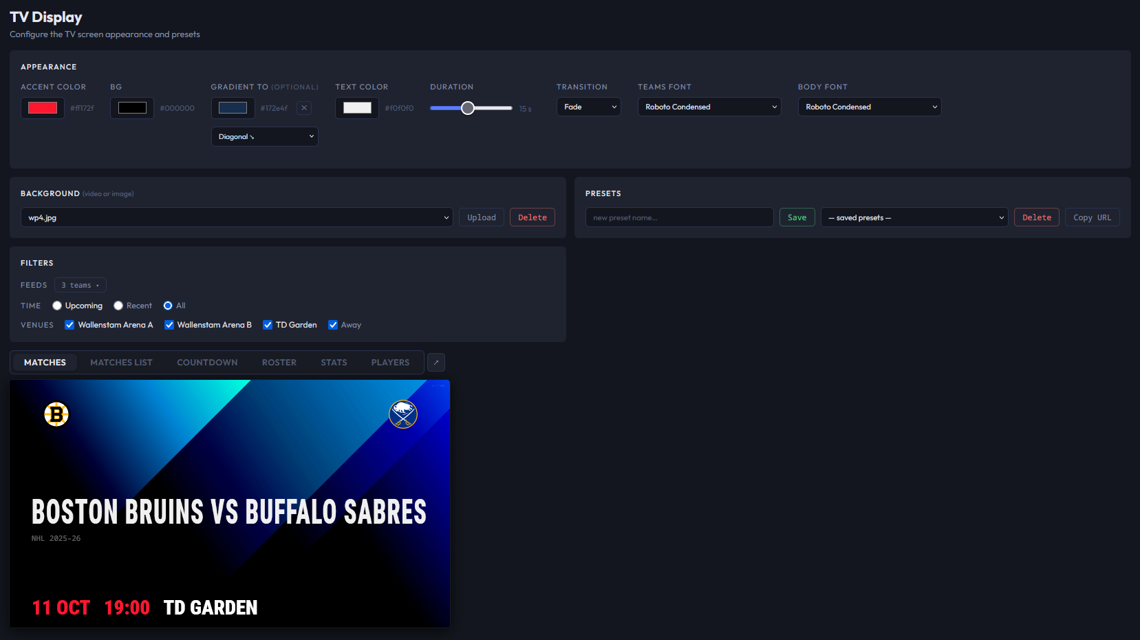 TV Presets screenshot