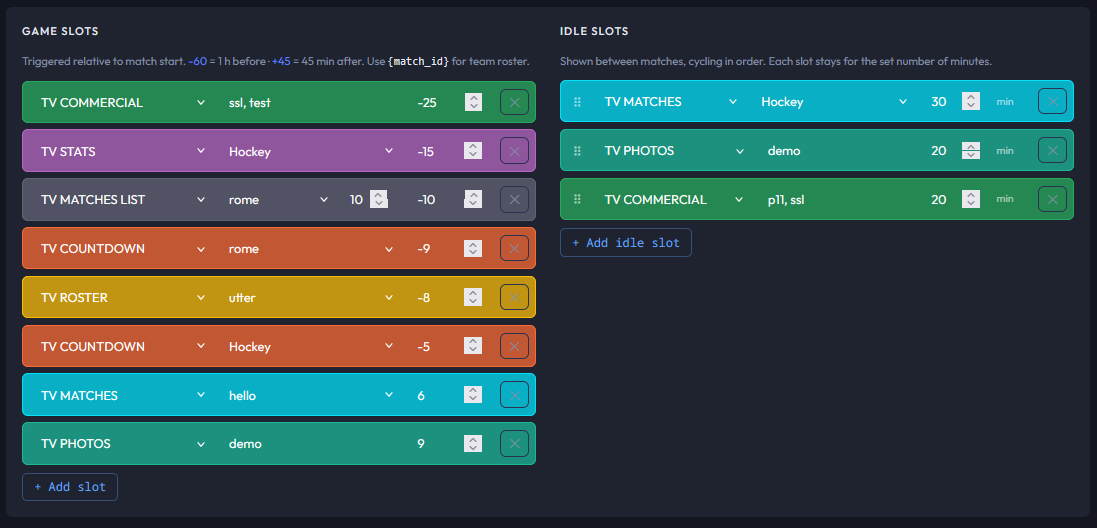Game mode or Idle mode